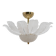Murano Glass Ceiling Light with White Glass Flower-shaped Petals