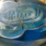 Blue vase signed MDINA Michael Harris