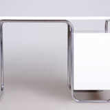 White Bauhaus desk made in 1930s Czechia by Robert Slezak
