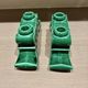 Pair of Art Deco green ceramic candlesticks