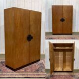 Armoire art déco des années 1950 en placage d'okoumé