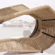 Tom Dixon Bolide rocking chaise in steel and woven seagrass – London, 1991