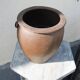 Ancien Pot à Graisse en Grès Marron Foncé H 23,5 cm