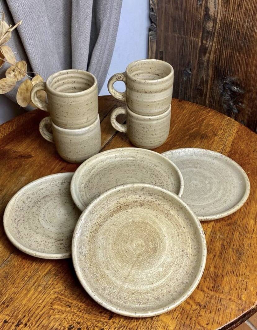 Niderviller stoneware coffee cups