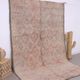 Tapis marocain vintage pâle 197 x 306 cm, tapis en laine berbère, tapis fait main boho
