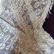 White cotton bed cover, Old crochet bed throw, white cotton bed cover
