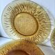 Vereco Sunflower amber plates – 8 vintage pieces (4 dinner plates, 4 dessert plates)