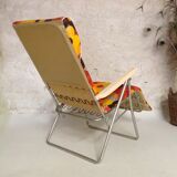 Chaise longue transat pliante vintage