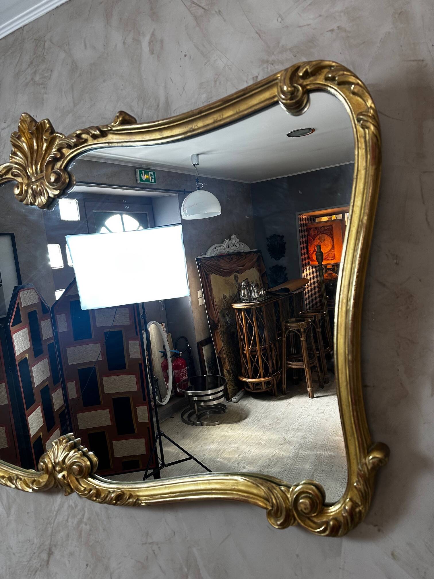 Large gold mirror
