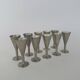 Set of 10 Vintage Minimalist Metal Shot Goblets