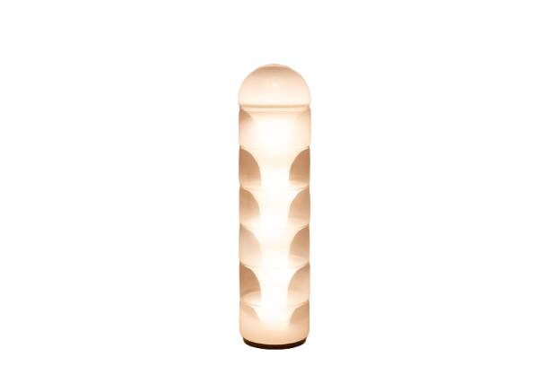 Carlo Nason. "Column" floor lamp in opalescent glass. 1970s/80s.