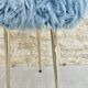 Blue moumoute tripod stool 60s