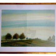 Painting signed Richard LITZELMANN (1951-2020) – Watercolor – Countryside landscape