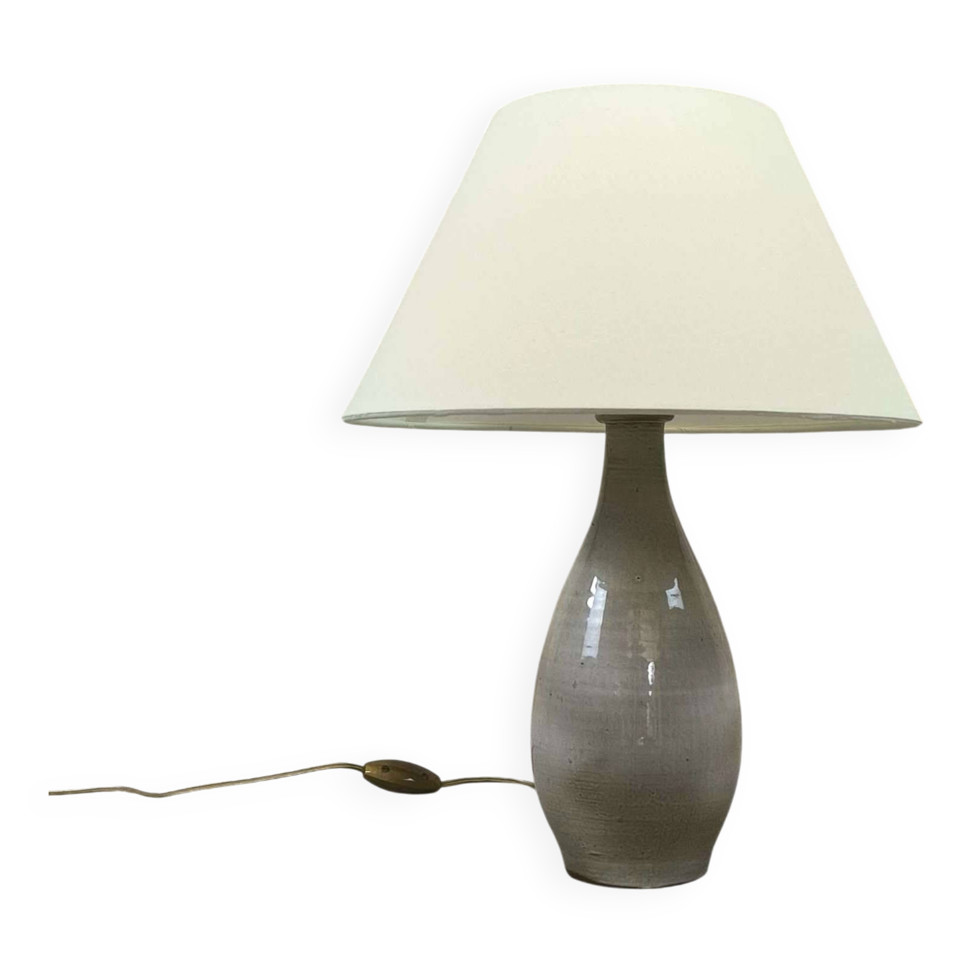 Lampe vintage en grès vernissé Jean Dubost