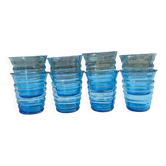 Blue tinted glass cups