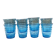 Blue tinted glass cups