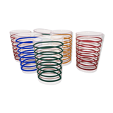 Advertising verres vintage huile croix vertes 60s