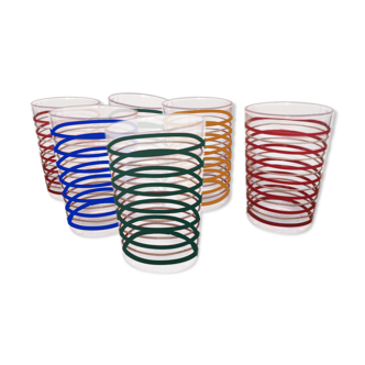 Advertising verres vintage huile croix vertes 60s