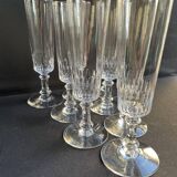 8 Flûtes à champagne – cristal léger taillé