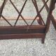 Pair of twin swan collar empire-style beds in mahogany XXth