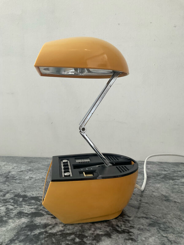 Lampe de bureau articulée Timco avec réveil années 70