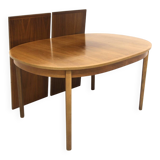 Scandinavian walnut dining table, Sweden, 1960s