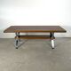 Vintage coffee table with copper top and chrome legs