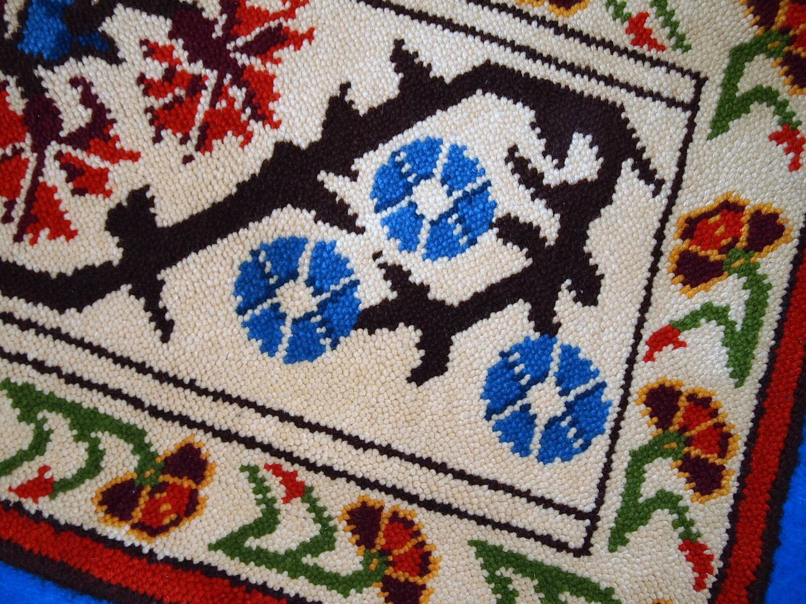 Tapis Vintage Savonnerie en Laine, Années 1970, Élégance Française
