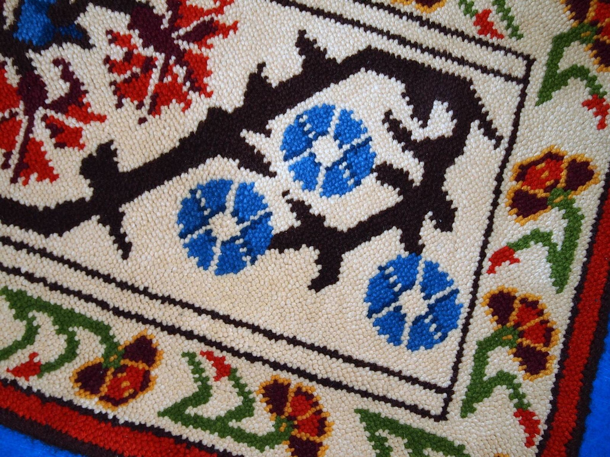 Tapis Vintage Savonnerie en Laine, Années 1970, Élégance Française