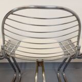 Set of 4 vintage Italian Gastone Rinaldi style chairs in chrome metal