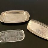 1 stainless steel butter dish and its cup