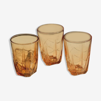 Set of three water glasses from the 50s