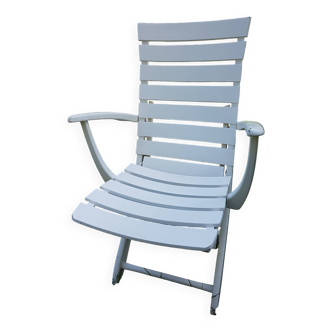 Fauteuil transat en bois Triconfort vintage