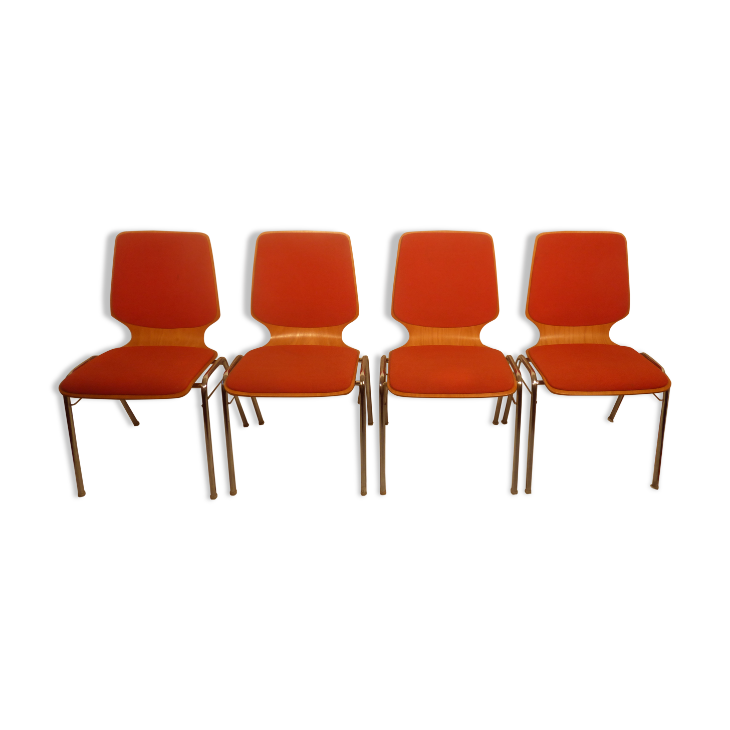 4 70s thermoformed chairs