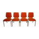 4 70s thermoformed chairs