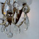 Crystal pendant chandelier wrought iron 1900