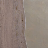 Table basse Venus irrégulière travertin naturel - 120x60cm