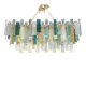 Monumental Rectangular Strip “Listelli” Murano Glass Chandelier by Simoeng