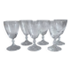 Set of 6 crystal wine glasses