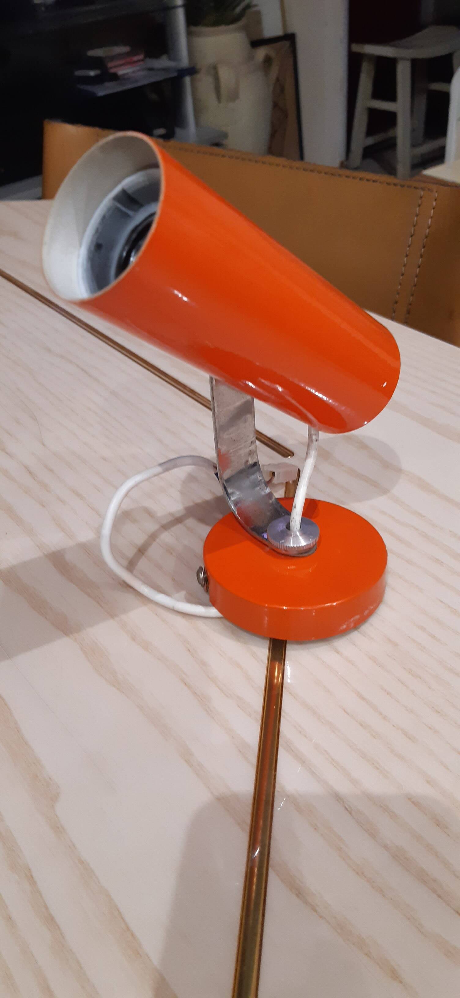 Adjustable vintage orange spot light