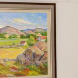 Original Swedish oil on canvas from the mid-century "Landscape" - Vintage and framed