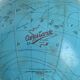 Globe vintage 1967 terrestre tripode Taride verre - 29 cm