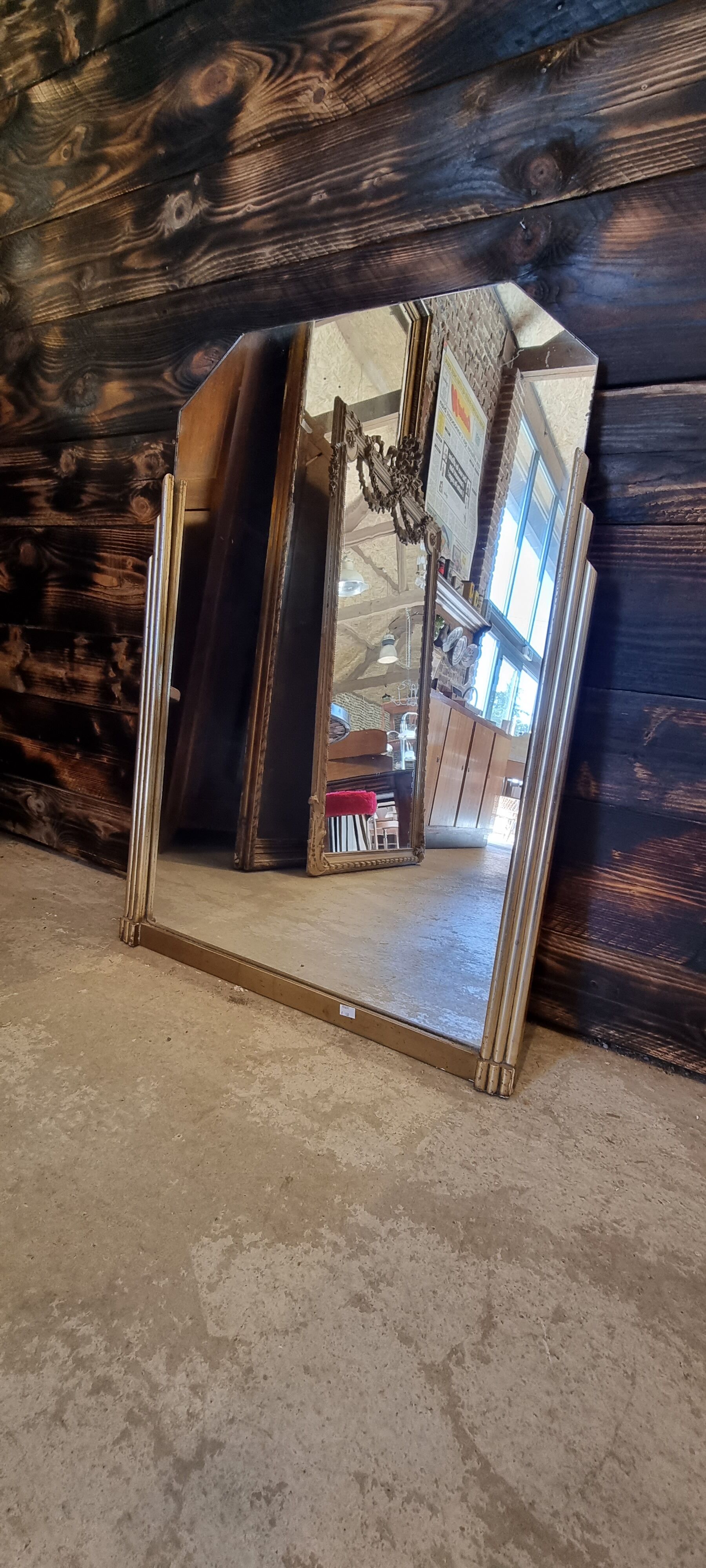 Golden art deco mirror