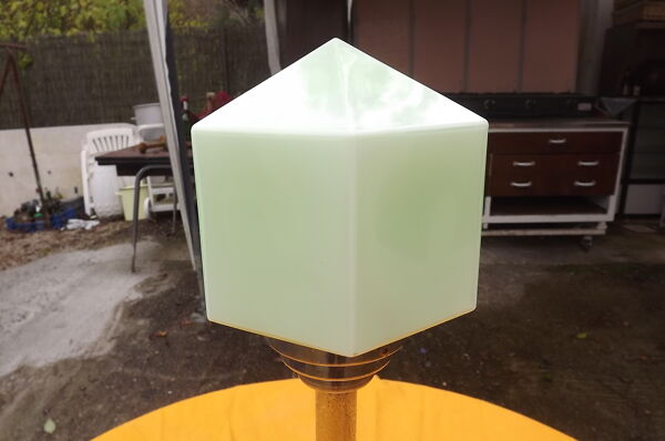 Lampe Année 60/70  Chrome et verre Opalin