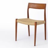 Set of 4 Niels Otto Moller Model 77 Chairs, 1950s – Teak Wood, Renewed Seat