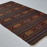 Tapis kilim anatolien fait à la main 227 cm x 167 cm