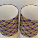 Pair of vintage bedside lamps peacock pattern