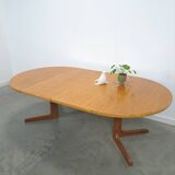 Ronde ovale eiken uitschuifbare eettafel