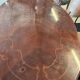 Oval table with marquetry top