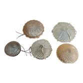 Set of 5 vintage ceiling lights